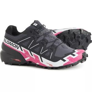 Womens Salomon Speedcross 6 Ebony White Berry Pink 9 Trail Running Shoe Hiking